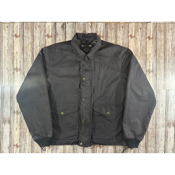 Filson 100% Cotton bomber Ranger Jacket size Large color black made in Usa - Picture 1 of 8